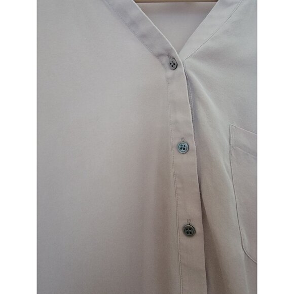 JOIE Edaline Long Sleeve Button-Up Front Tie Dusty Rose Silk Blouse Women's Sz M - Picture 6 of 8